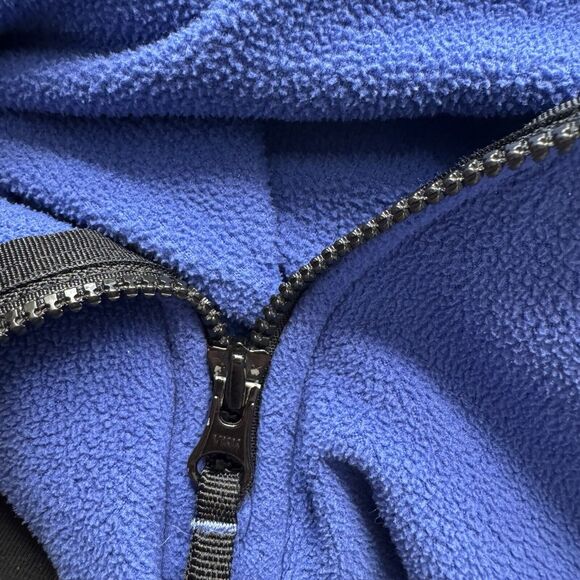 Lands End Womens Plus Size 1X 16W - 18W Blue 1/4 Zip Up Pullover Fleece Top - Picture 9 of 10